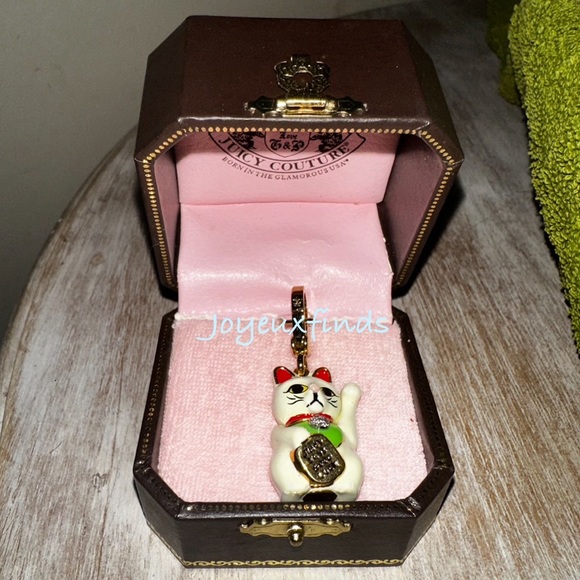 JUICY COUTURE 2008 Lucky Cat Charm SUPER RARE ! Good Fortune original box - Picture 7 of 7